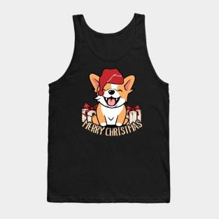 Merry Christmas Corgi Tank Top